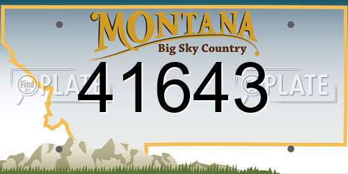41643 Montana License Plate