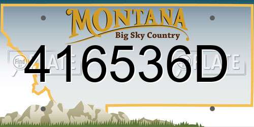 416536D Montana License Plate