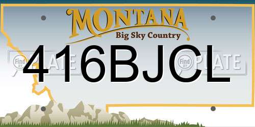 416BJCL Montana License Plate