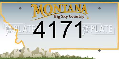 4171 Montana License Plate