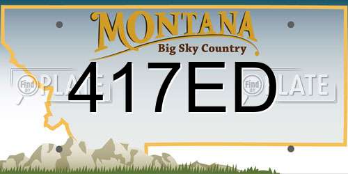417ED Montana License Plate