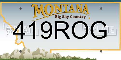 419ROG Montana License Plate