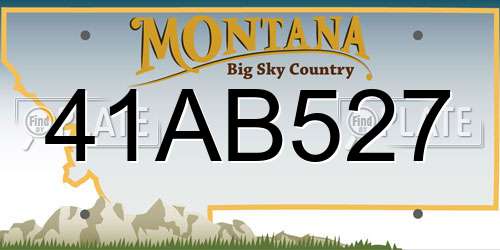 41AB527 Montana License Plate