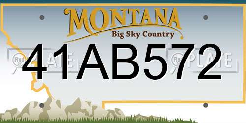 41AB572 Montana License Plate