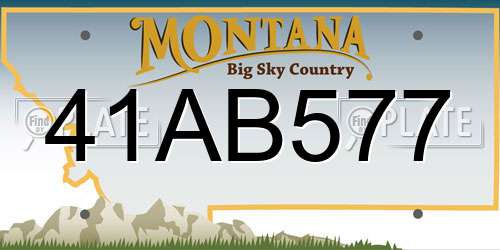 41AB577 Montana License Plate