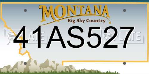 41AS527 Montana License Plate
