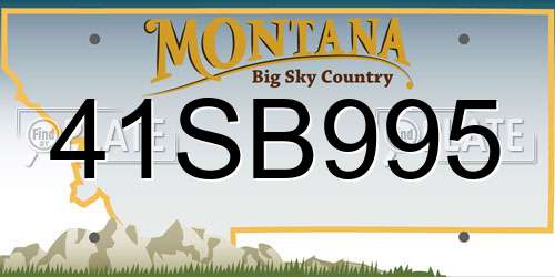 41SB995 Montana License Plate