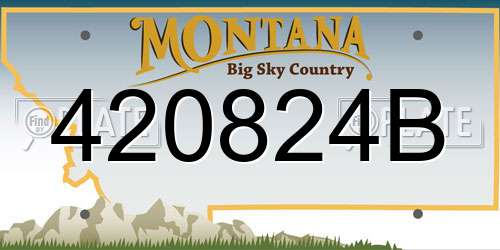 420824B Montana License Plate