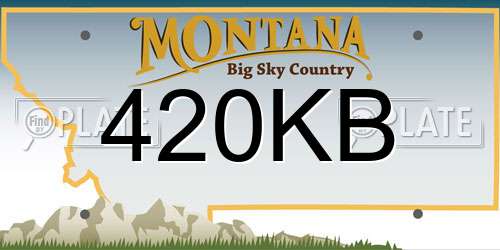 420KB Montana License Plate