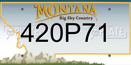420P71 Montana License Plate
