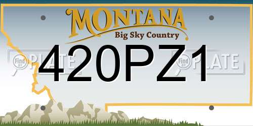 420PZ1 Montana License Plate