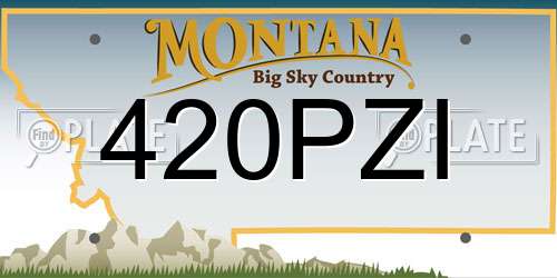 420PZI Montana License Plate