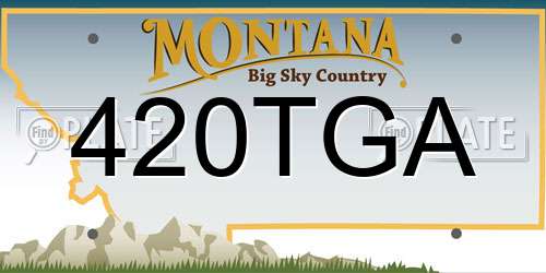 420TGA Montana License Plate