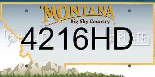 4216HD Montana License Plate