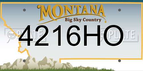 4216HO Montana License Plate