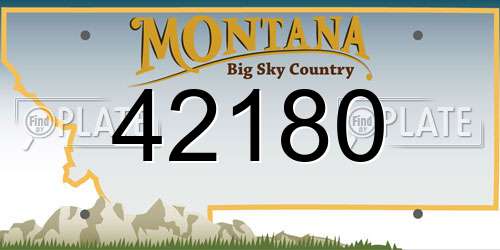 42180 Montana License Plate