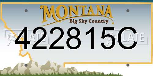 422815C Montana License Plate