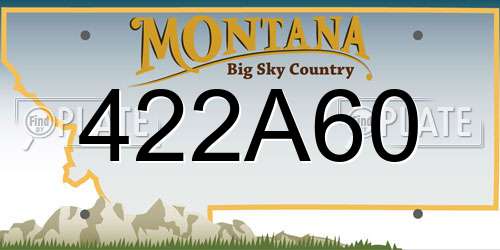 422A60 Montana License Plate