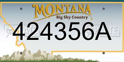 424356A Montana License Plate
