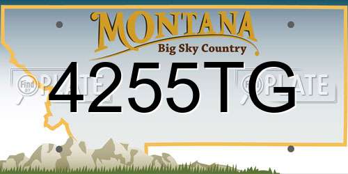 4255TG Montana License Plate