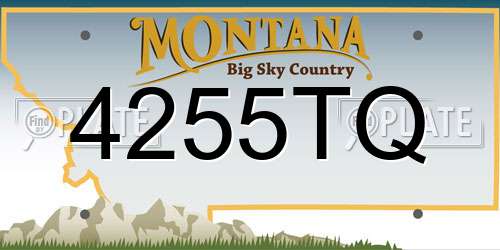 4255TQ Montana License Plate