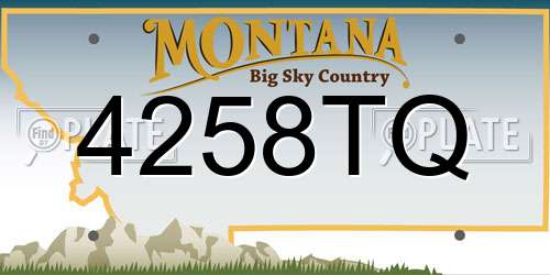 4258TQ Montana License Plate