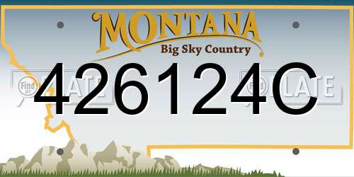 426124C Montana License Plate
