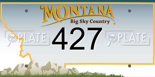 427 Montana License Plate