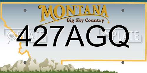 427AGQ Montana License Plate
