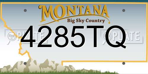 4285TQ Montana License Plate