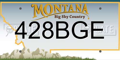 428BGE Montana License Plate