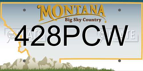 428PCW Montana License Plate