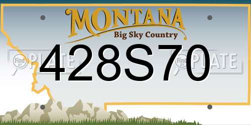428S70 Montana License Plate