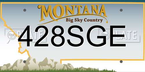 428SGE Montana License Plate