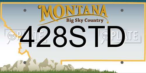 428STD Montana License Plate