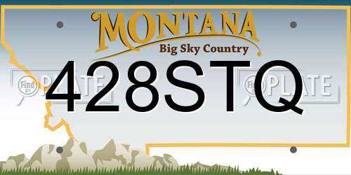 428STQ Montana License Plate
