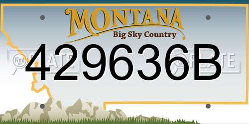 429636B Montana License Plate