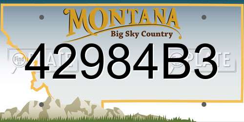 42984B3 Montana License Plate