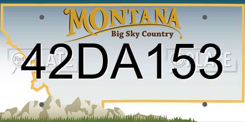 42DA153 Montana License Plate