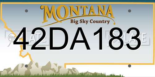 42DA183 Montana License Plate