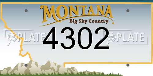 4302 Montana License Plate