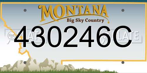 430246C Montana License Plate