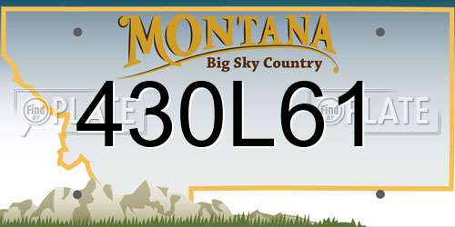 430L61 Montana License Plate