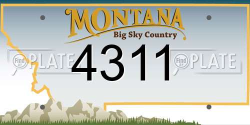 4311 Montana License Plate