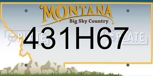 431H67 Montana License Plate