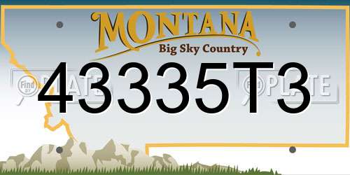 43335T3 Montana License Plate