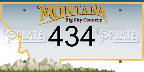 434 Montana License Plate