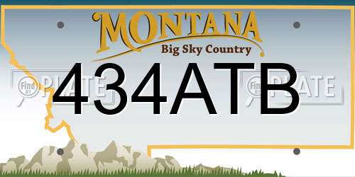 434ATB Montana License Plate