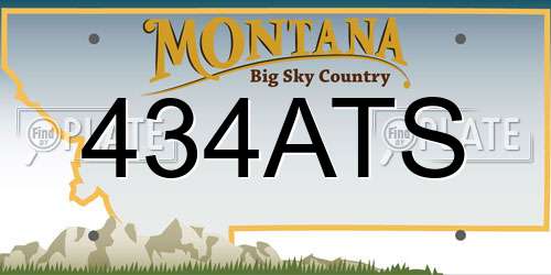 434ATS Montana License Plate