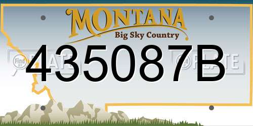 435087B Montana License Plate